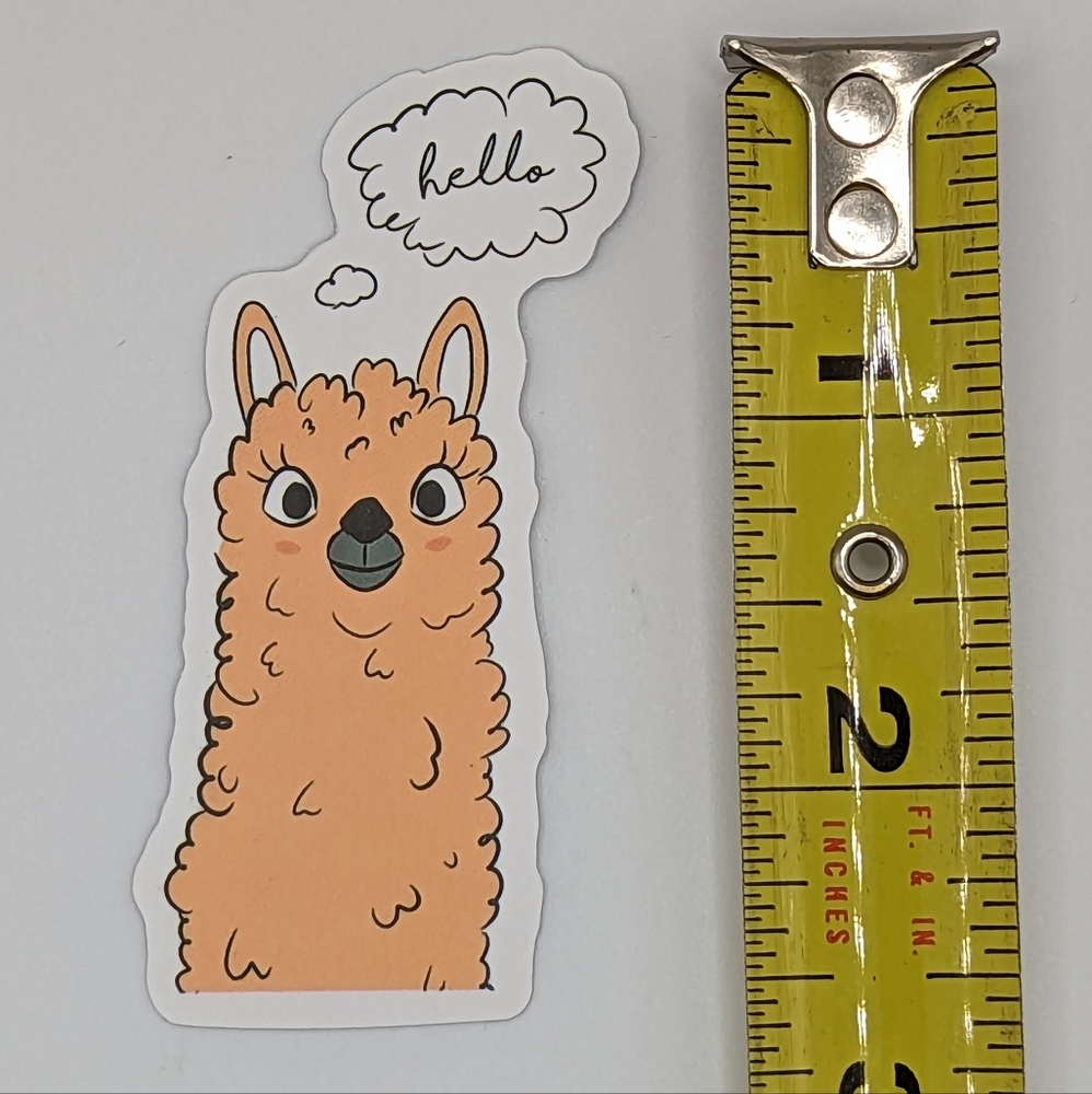 Hello Llama Sticker - Picture 2 of 2